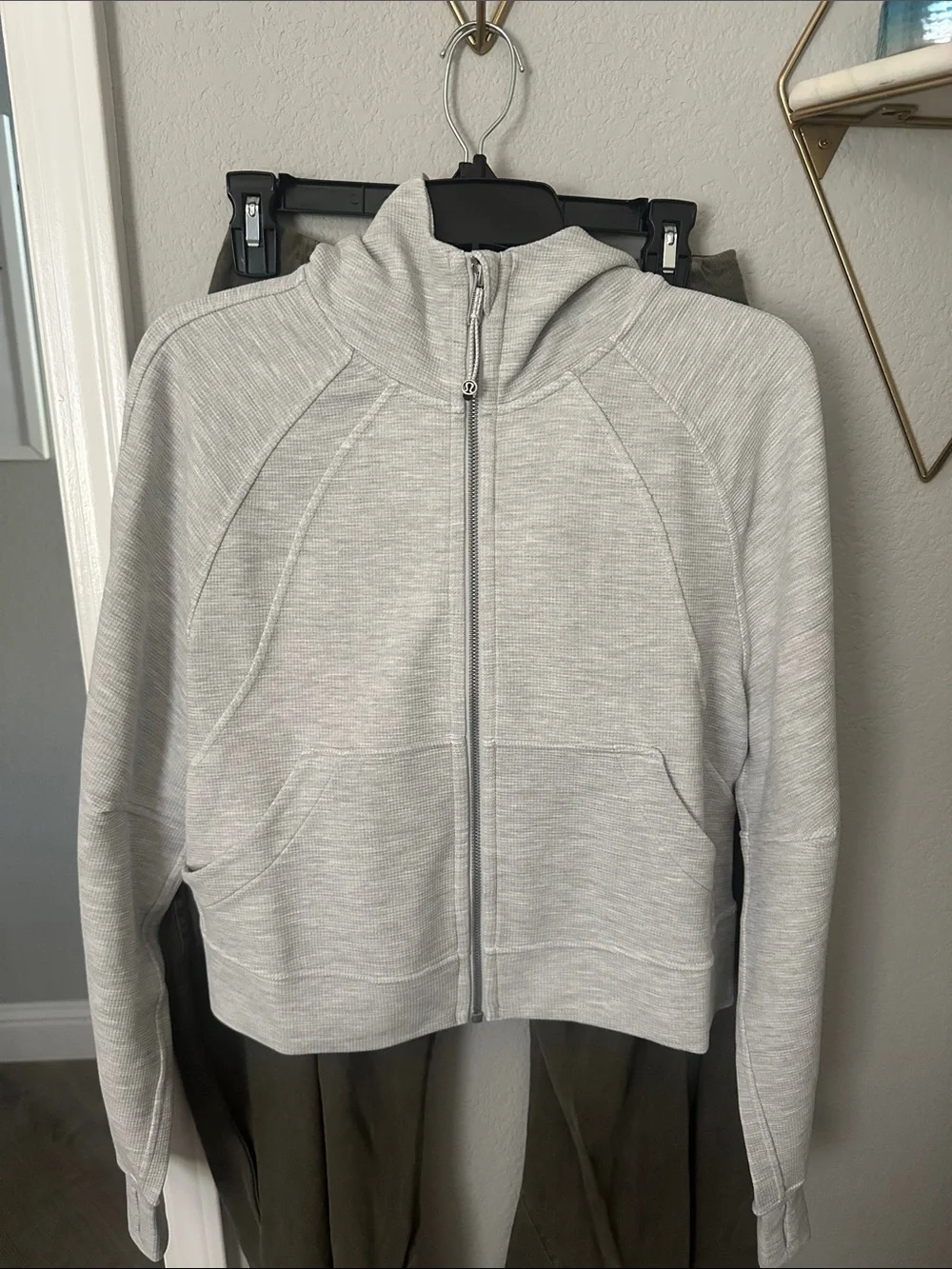 lululemon athletica Light Gray Full-Zip Jacket